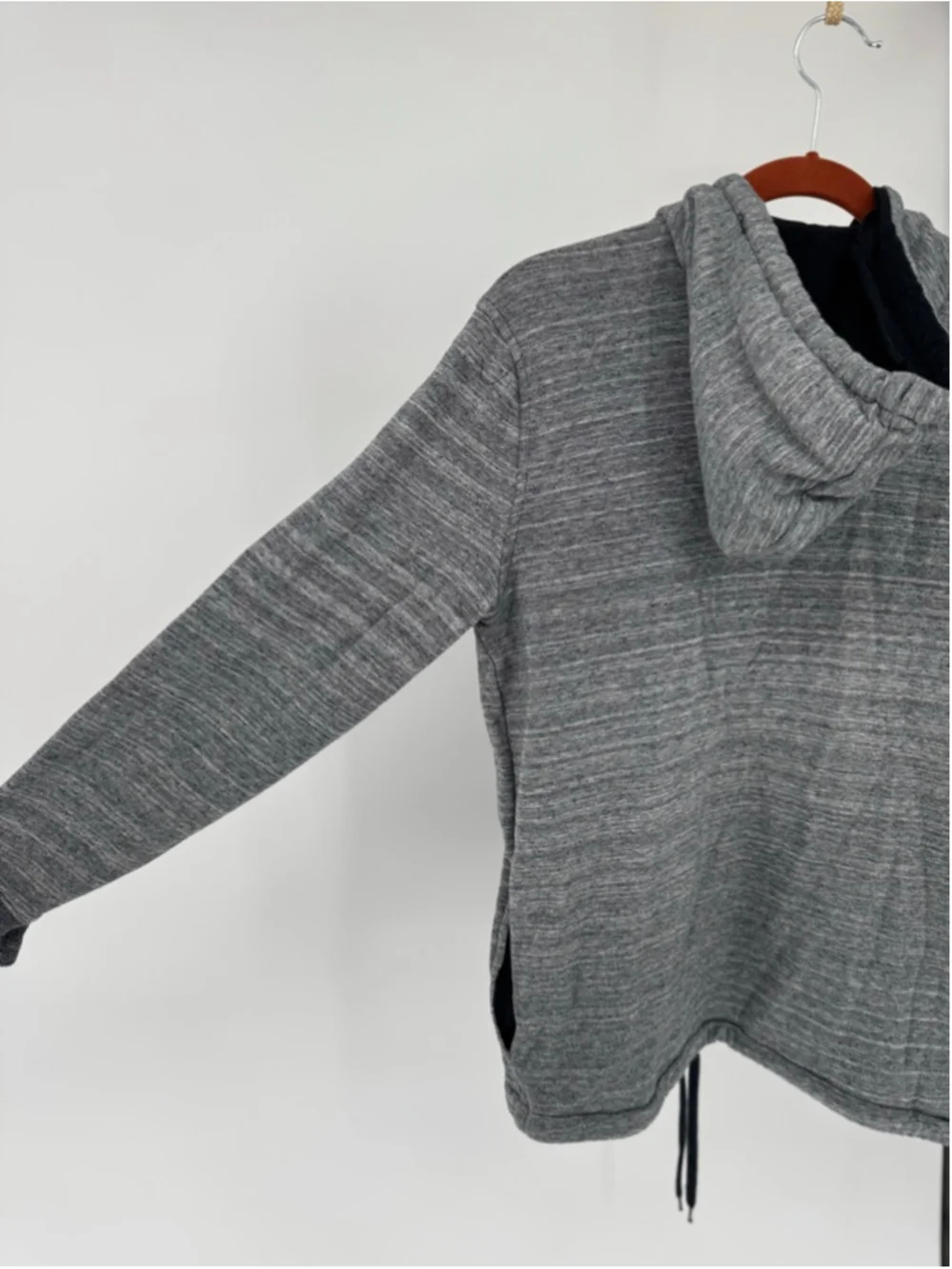 RVCA Men's Gray Black Hoodie Sweatshirt S